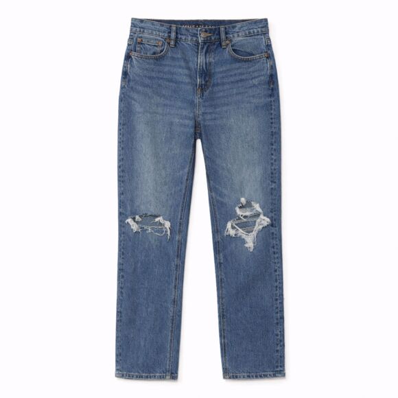 American Eagle Outfitters Denim - American Eagle Super High-Rise Straight Ankle Jeans Distressed Indie 0 Reg